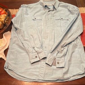 Pd&c mens shirt. Light blue and white stripe